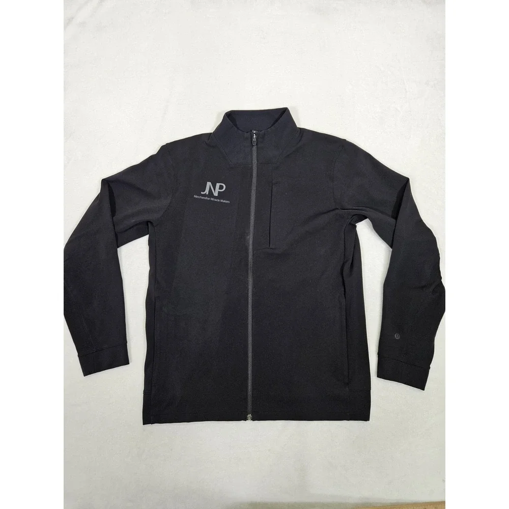 Lululemon Men's Sojourn Fleece Lined Full‎ Zip Black Jacket XL LOGO